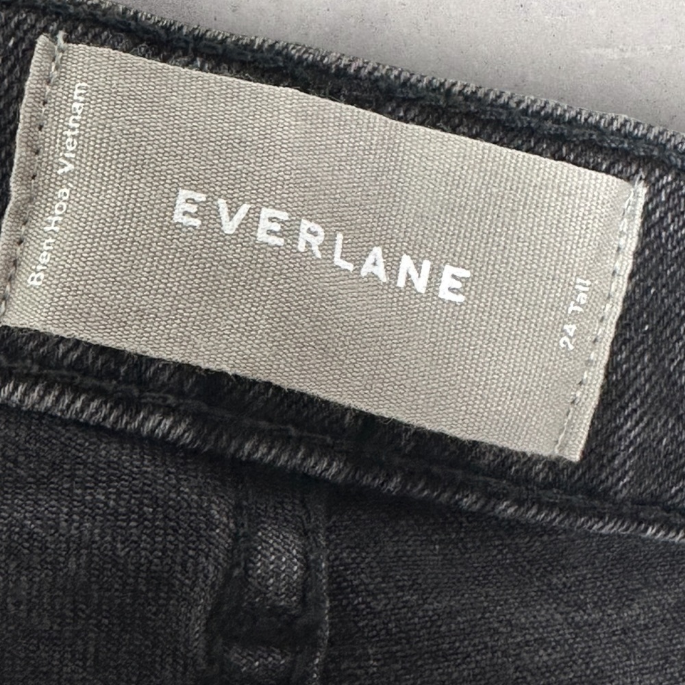 NWT Everlane‎ Black Skinny Jeans Size 24 Tall Denim Sustainable Stretch Mid 24T - Picture 9 of 15